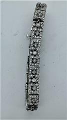 Gold-Diamond Bracelet 99 Diamonds 2.97 Carat T.W. 14K White Gold 31.2g